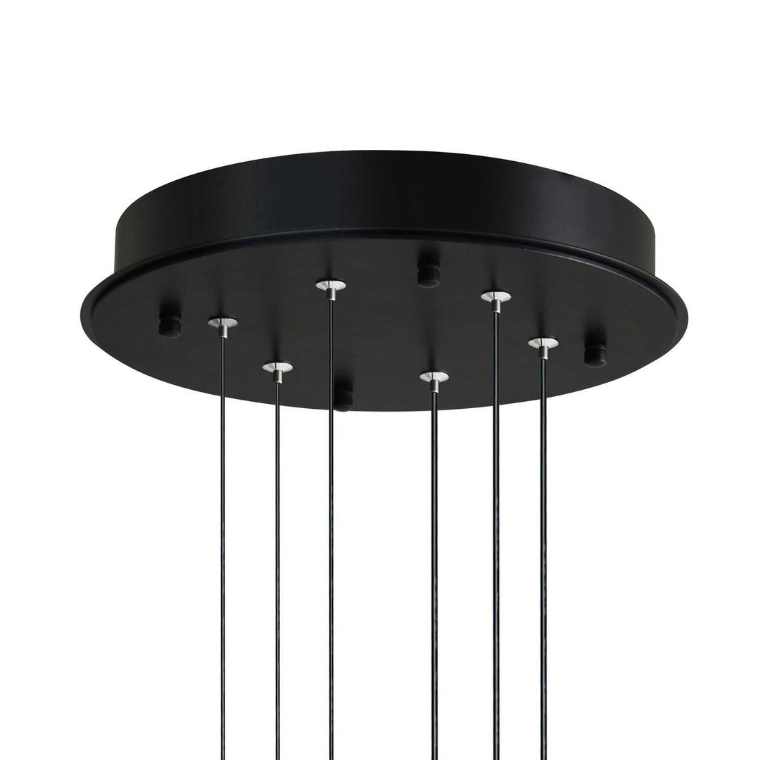 Curva LED Chandelier in Black CWI Lighting Canada