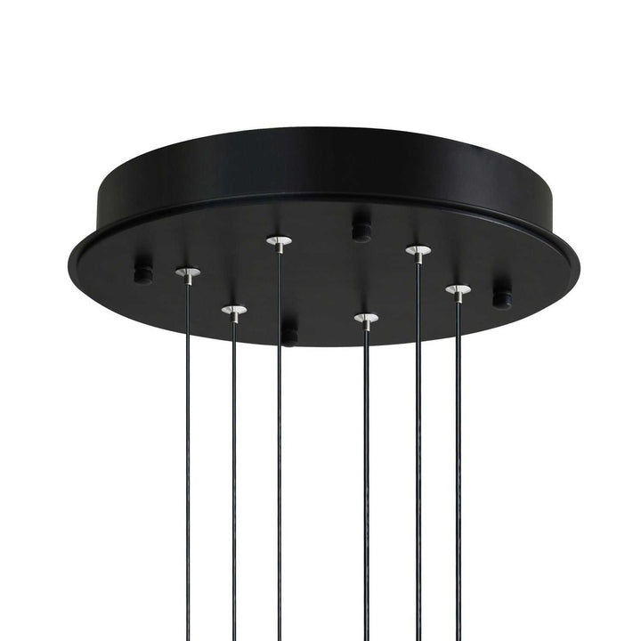 Curva LED Chandelier in Black CWI Lighting Canada