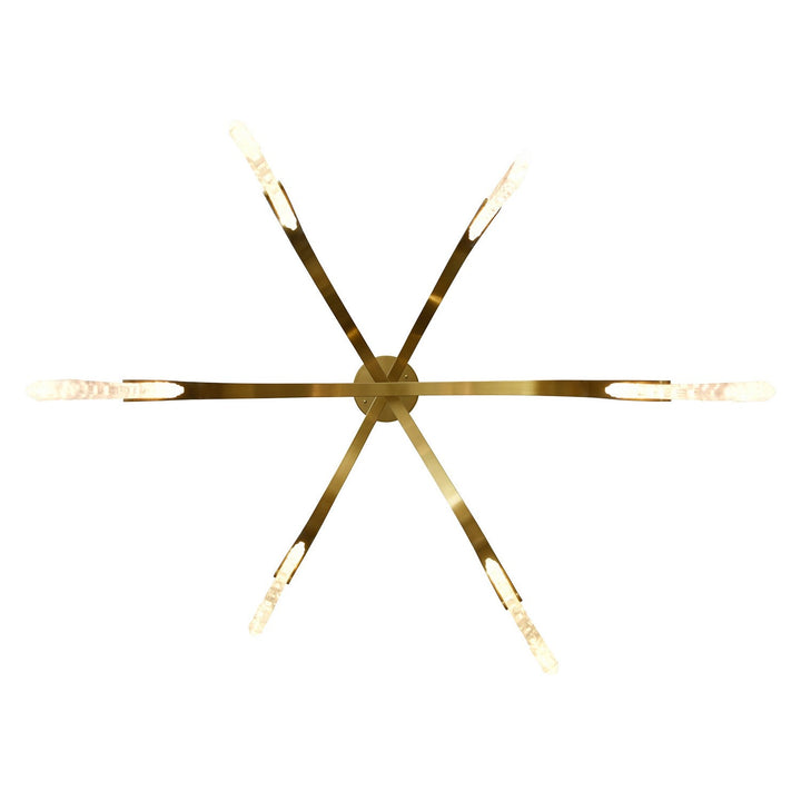 Curva LED Chandelier in Brass CWI Lighting Canada