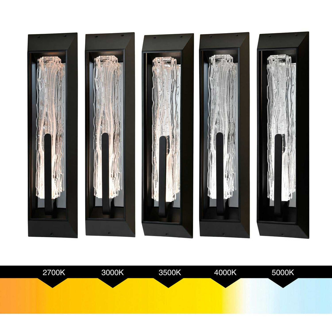 Curva LED Outdoor Wall Mount in Sand Black CWI Lighting Canada