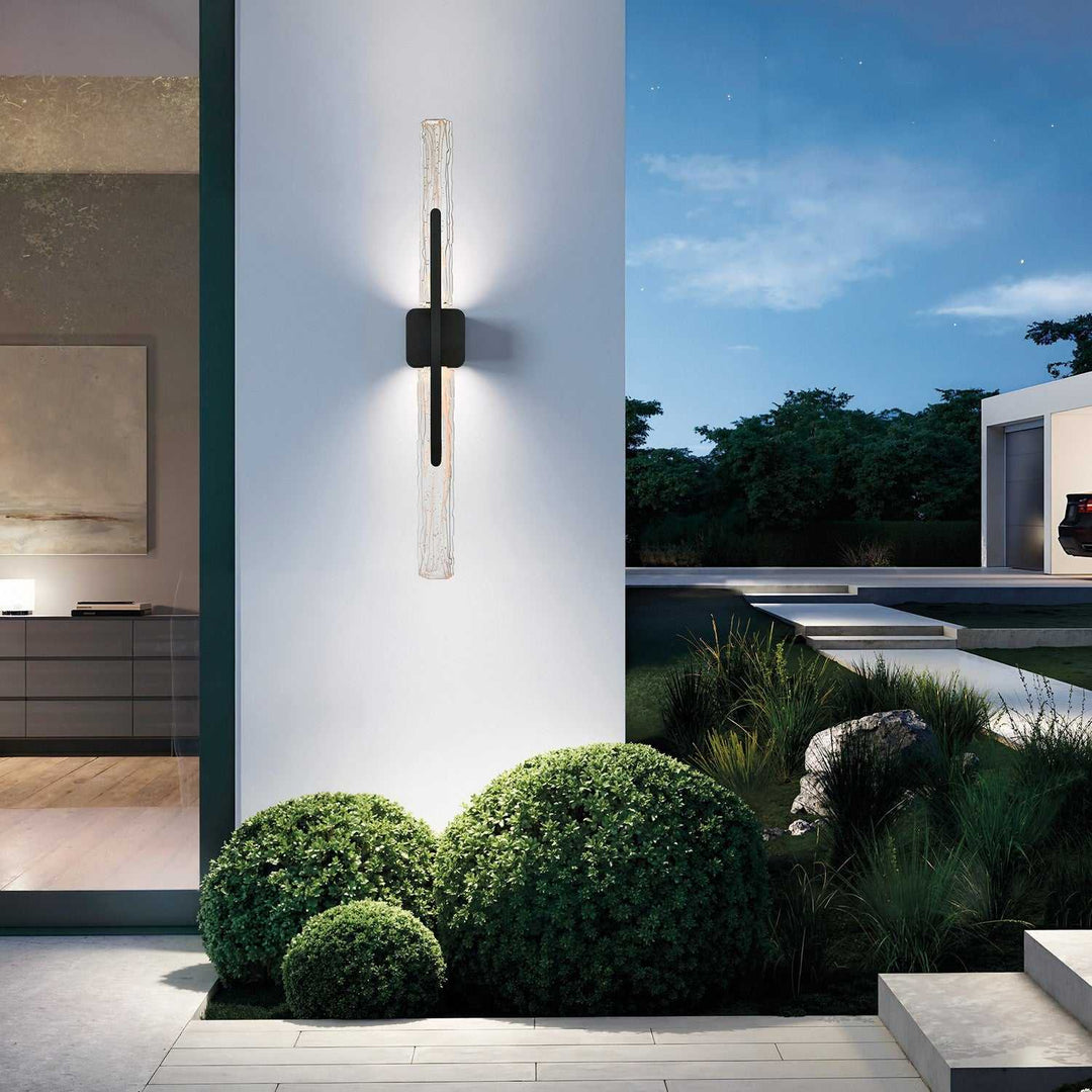 Curva LED Wall Sconce in Sand Black CWI Lighting Canada