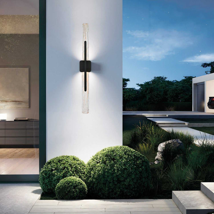 Curva LED Wall Sconce in Sand Black CWI Lighting Canada