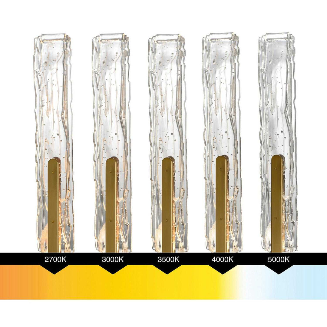 Curva LED Vanity in Brass CWI Lighting Canada