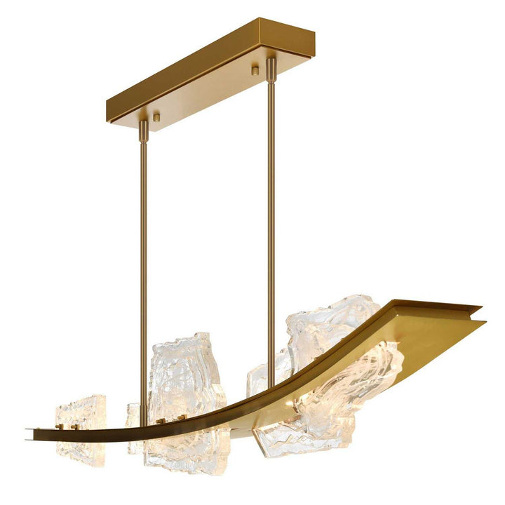 Arcus LED Chandelier in Brass CWI Lighting Canada