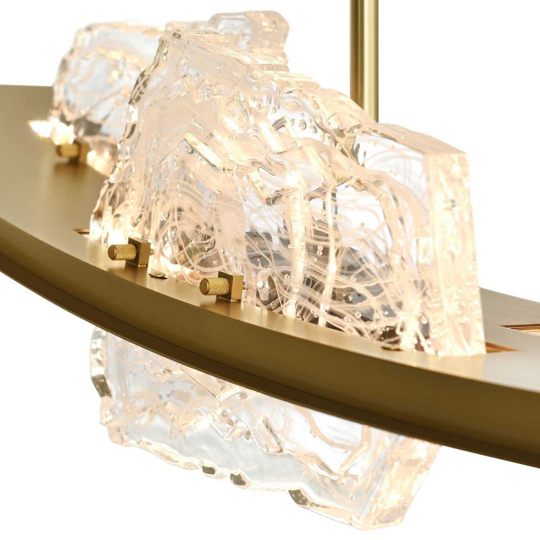 Arcus LED Chandelier in Brass CWI Lighting Canada