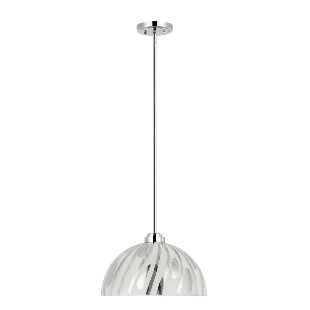 Chroman Empire One Light Pendant in Chrome Varaluz