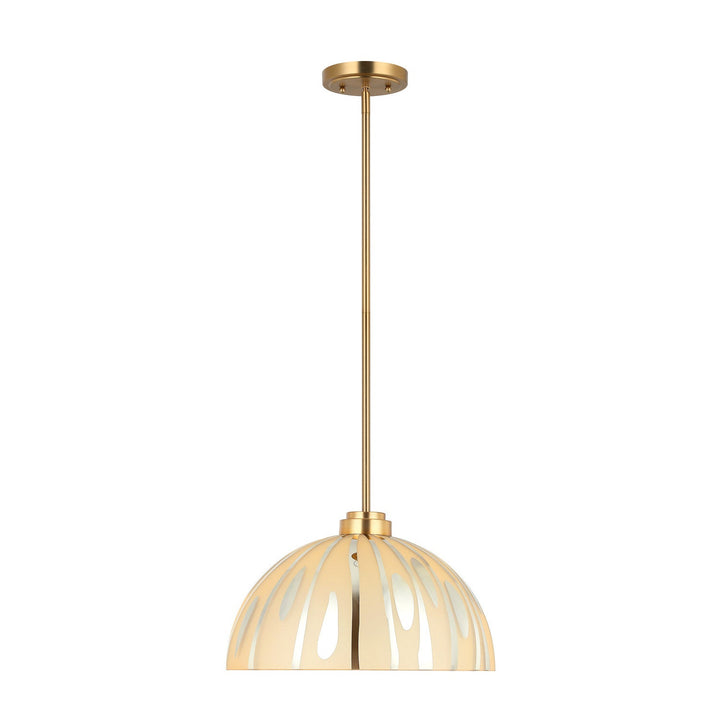 Chroman Empire One Light Pendant in Satin Gold Varaluz