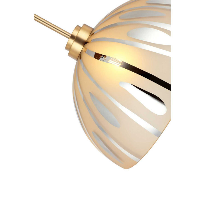 Chroman Empire One Light Pendant in Satin Gold Varaluz