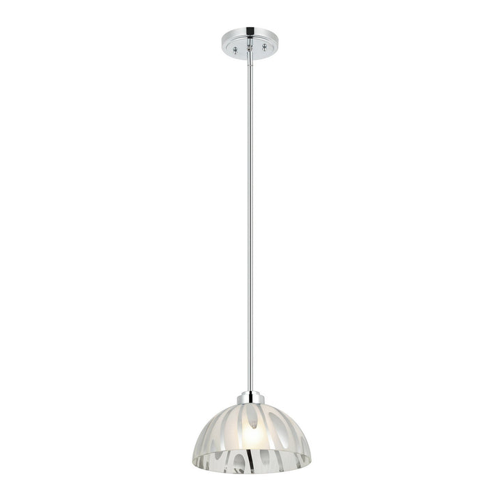 Chroman Empire One Light Pendant in Chrome Varaluz