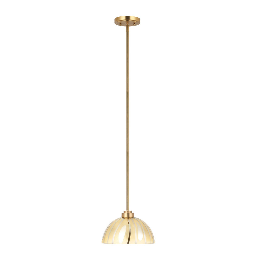 Chroman Empire One Light Pendant in Satin Gold Varaluz