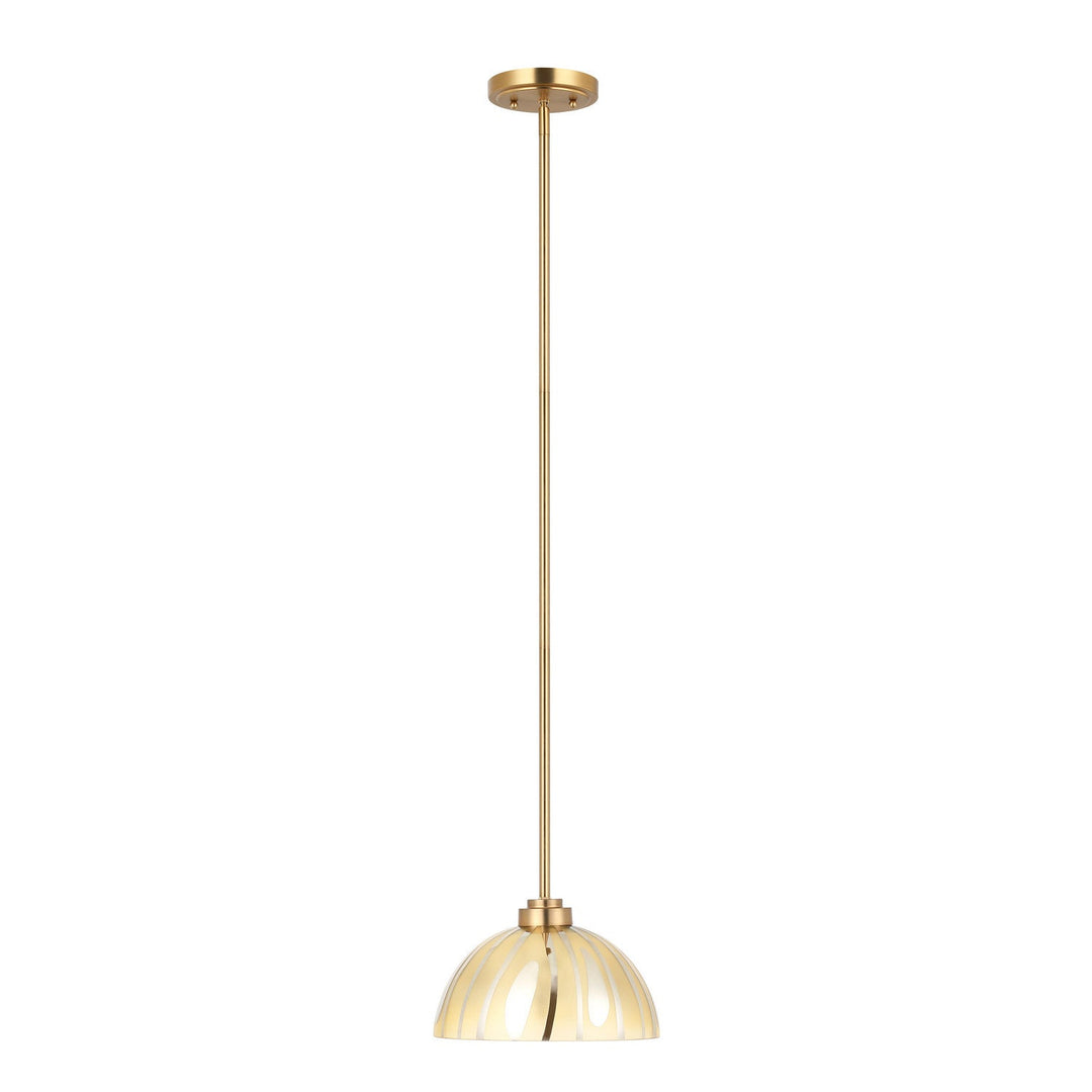 Chroman Empire One Light Pendant in Satin Gold Varaluz