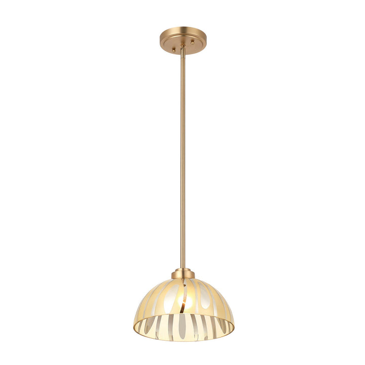 Chroman Empire One Light Pendant in Satin Gold Varaluz
