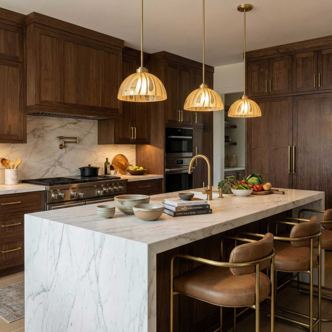 Chroman Empire One Light Pendant in Satin Gold Varaluz