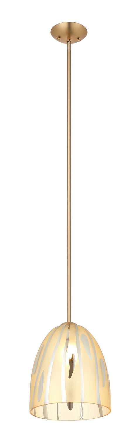 Chroman Empire One Light Pendant in Satin Gold Varaluz