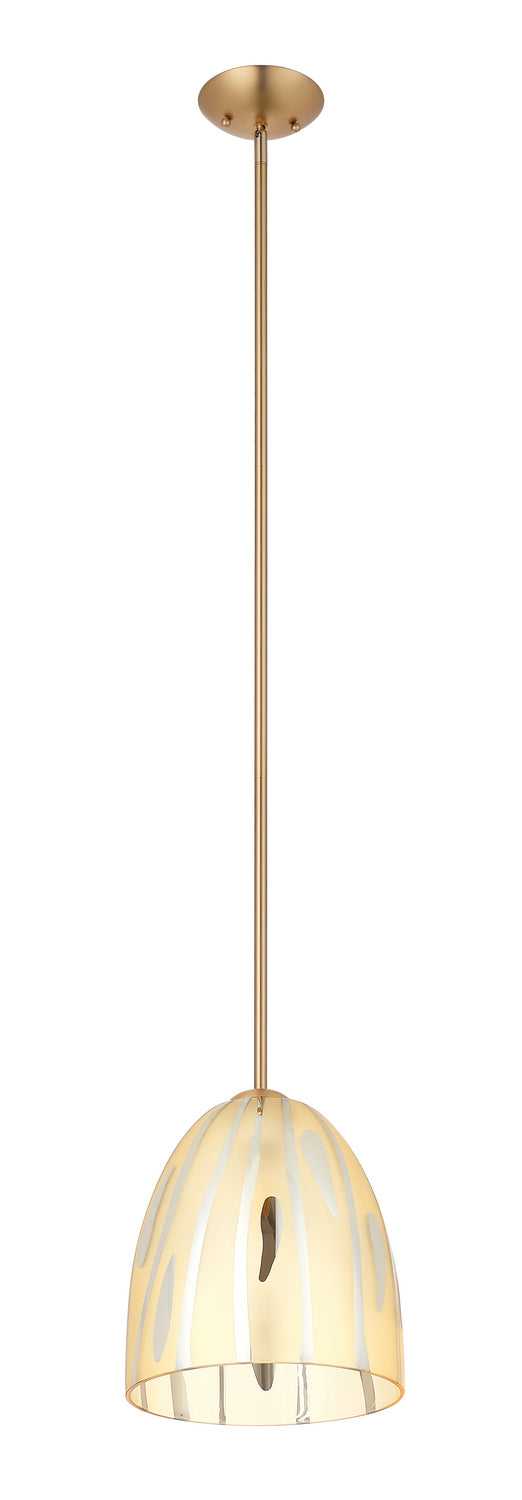 Chroman Empire One Light Pendant in Satin Gold Varaluz