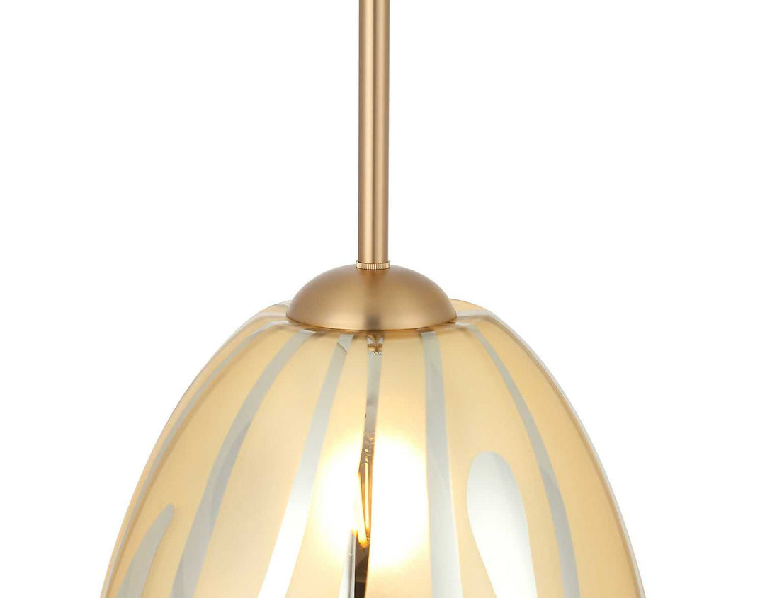 Chroman Empire One Light Pendant in Satin Gold Varaluz