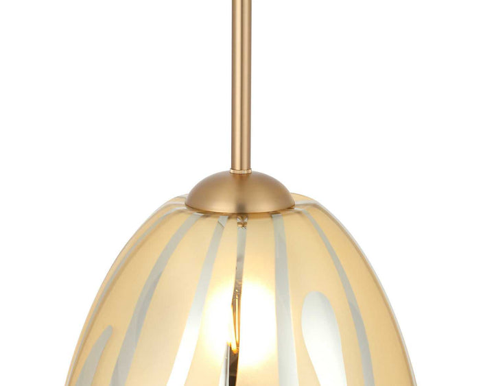 Chroman Empire One Light Pendant in Satin Gold Varaluz