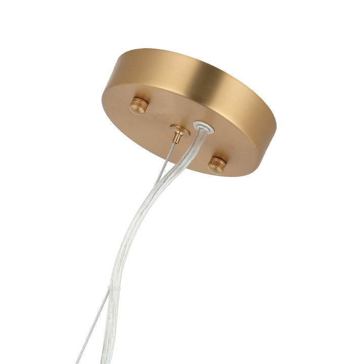 Chroman Empire Three Light Pendant in Satin Gold Varaluz