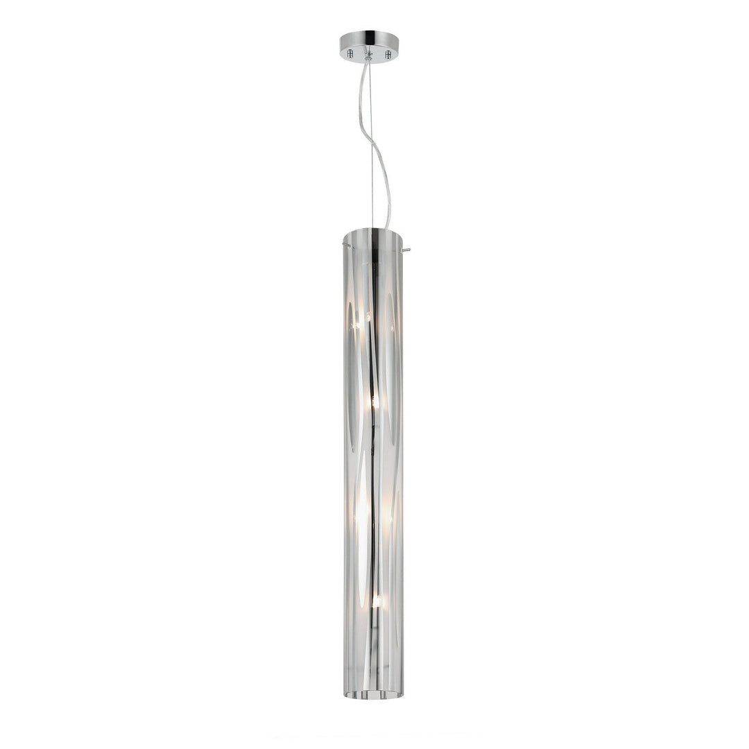 Chroman Empire Four Light Pendant in Chrome Varaluz