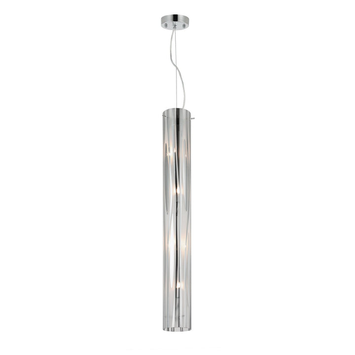 Chroman Empire Four Light Pendant in Chrome Varaluz