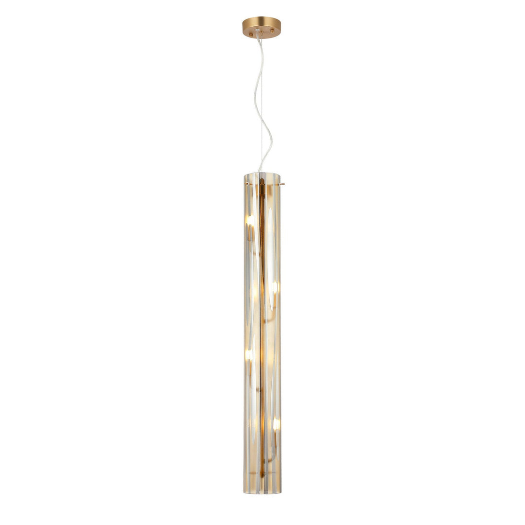 Chroman Empire Four Light Pendant in Satin Gold Varaluz
