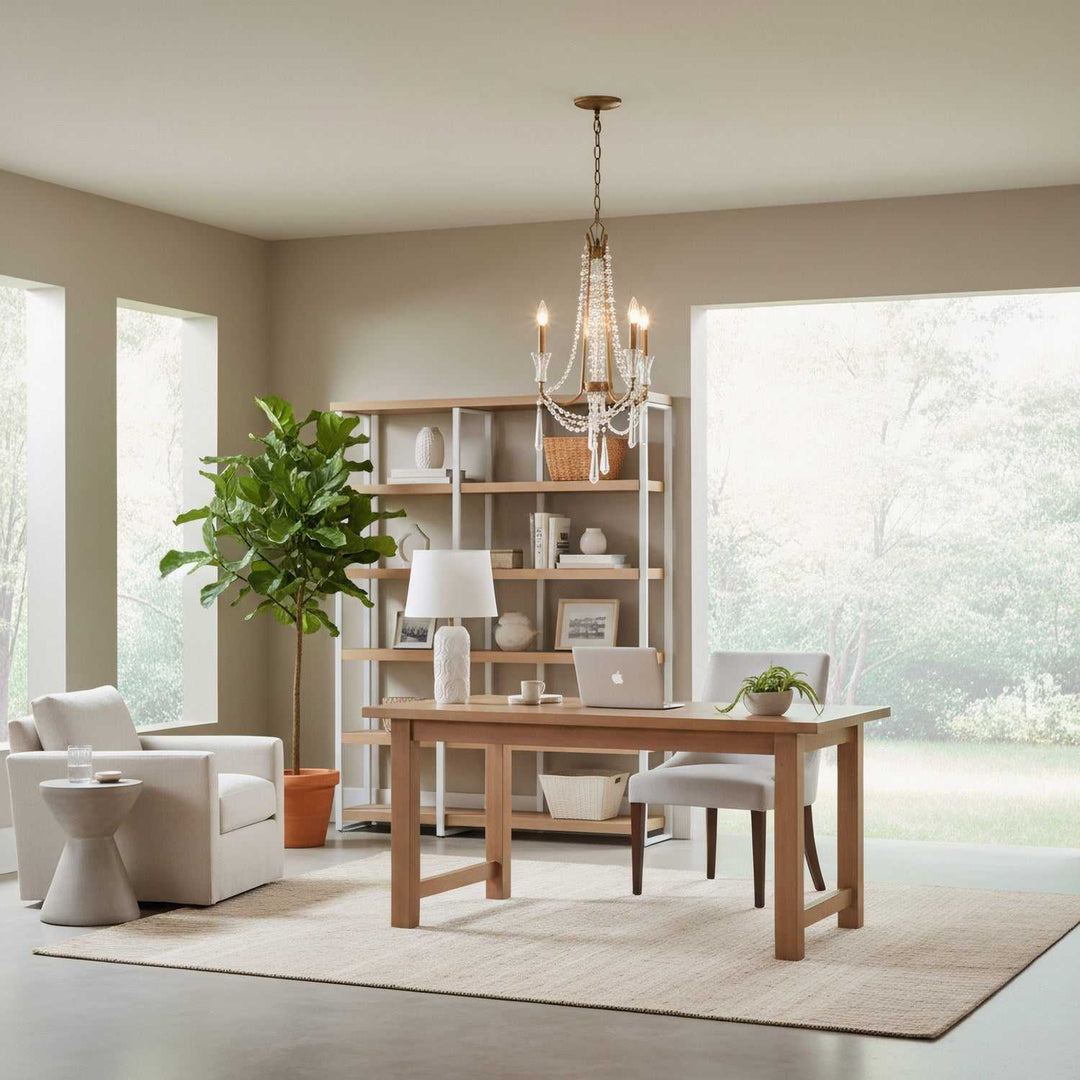 Barcelona Three Light Chandelier in Brass Kisser Varaluz