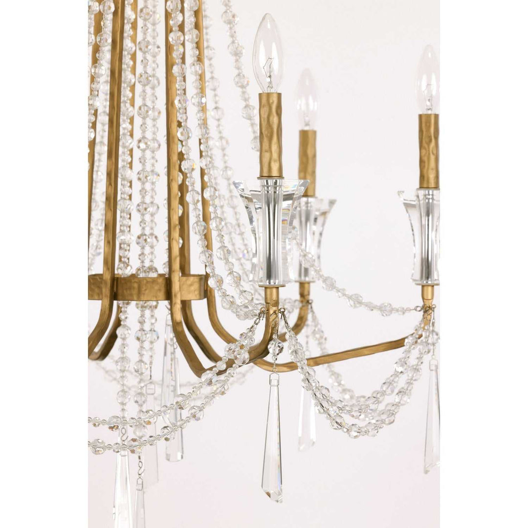 Barcelona Six Light Chandelier in Brass Kisser Varaluz