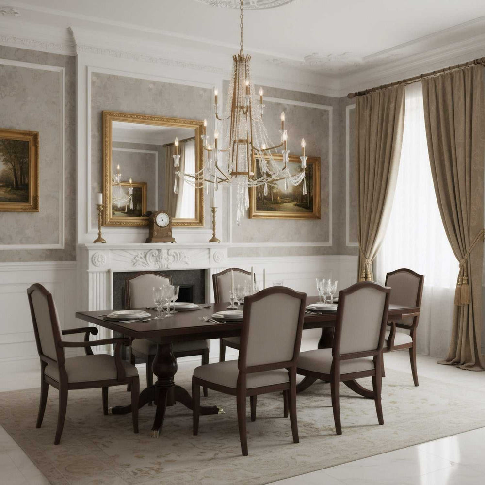 Barcelona 12 Light Chandelier in Brass Kisser Varaluz