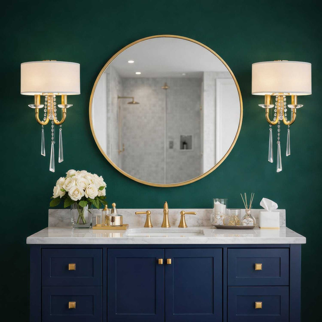Barcelona Two Light Wall Sconce in Brass Kisser Varaluz
