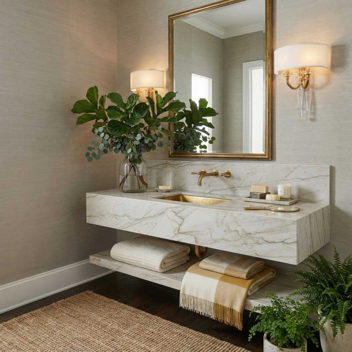 Barcelona Two Light Wall Sconce in Brass Kisser Varaluz