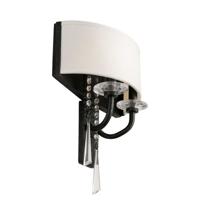 Barcelona Two Light Wall Sconce in Black Varaluz