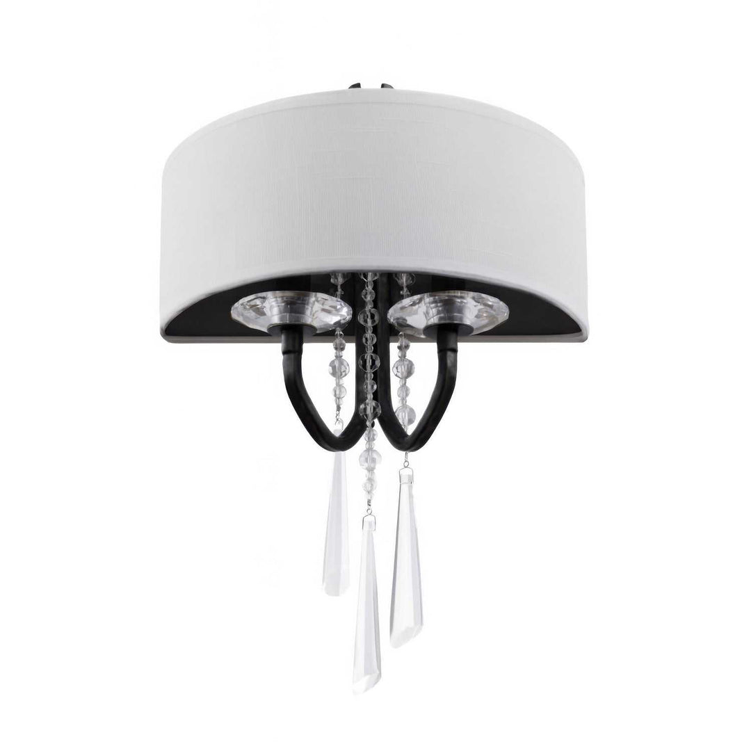 Barcelona Two Light Wall Sconce in Black Varaluz