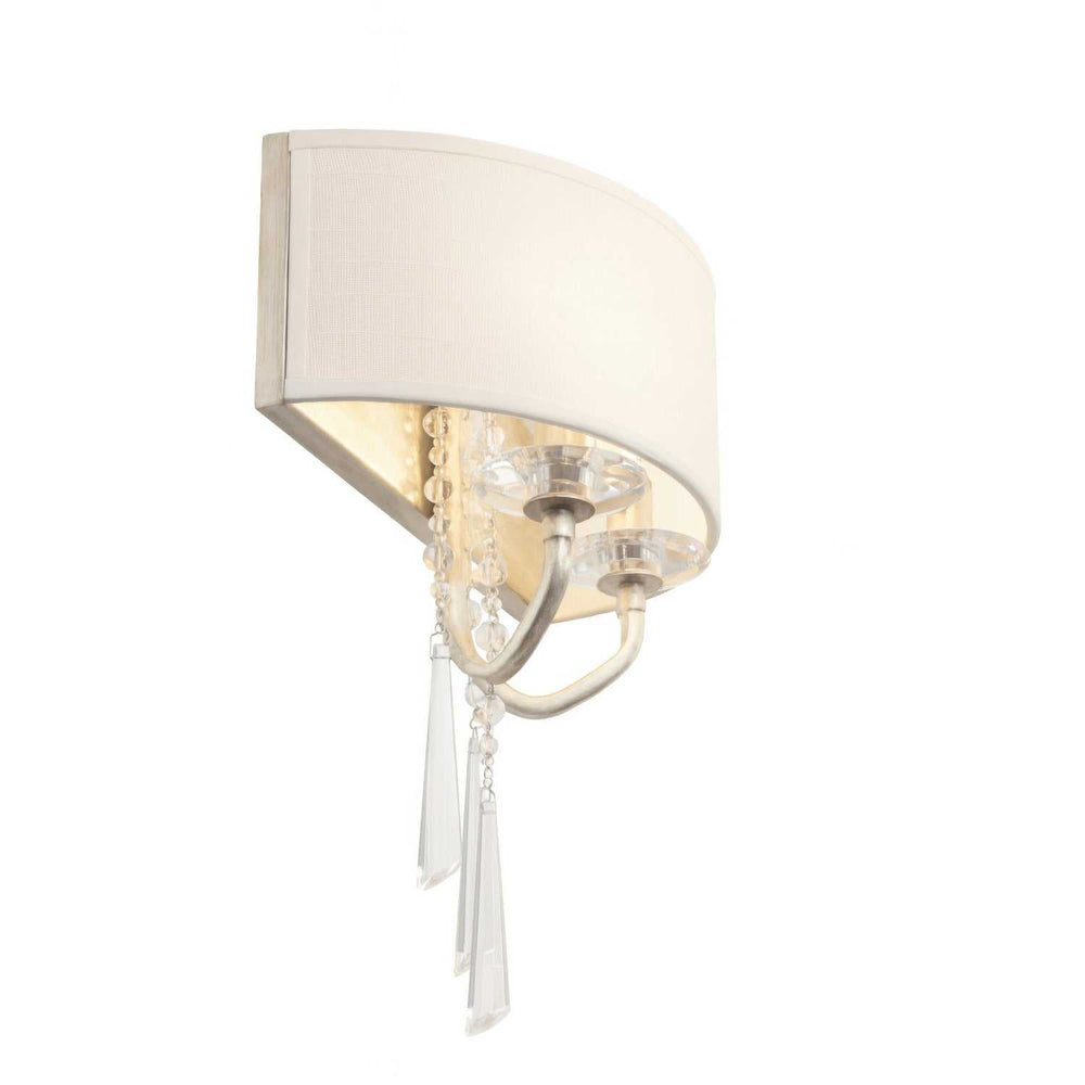 Barcelona Two Light Wall Sconce in Transcend Silver Varaluz