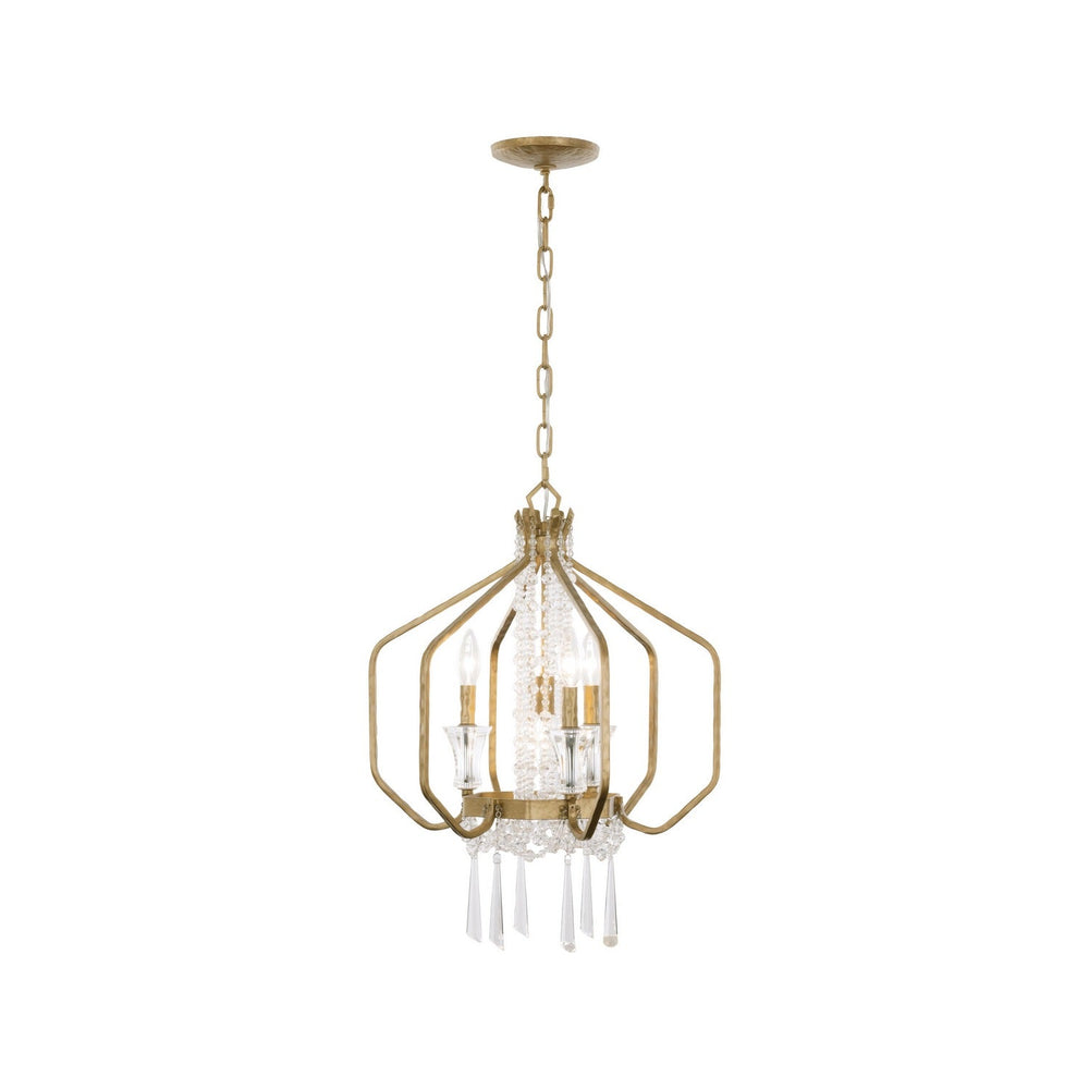Barcelona Four Light Pendant in Brass Kisser Varaluz