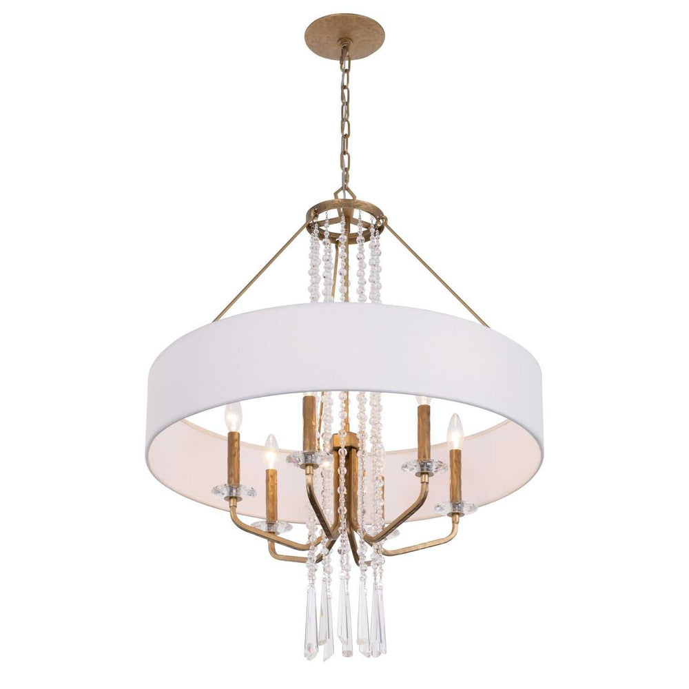 Barcelona Six Light Pendant in Brass Kisser Varaluz