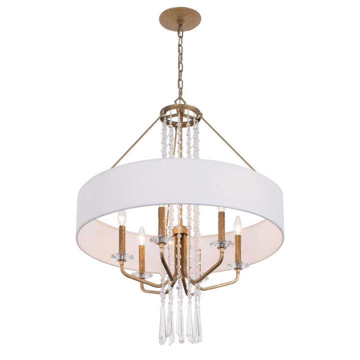 Barcelona Six Light Pendant in Brass Kisser Varaluz