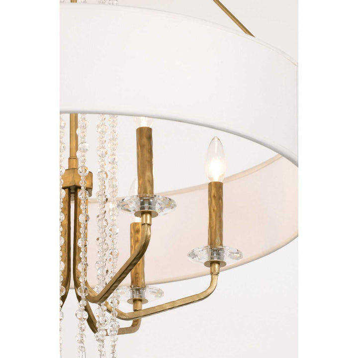 Barcelona Six Light Pendant in Brass Kisser Varaluz