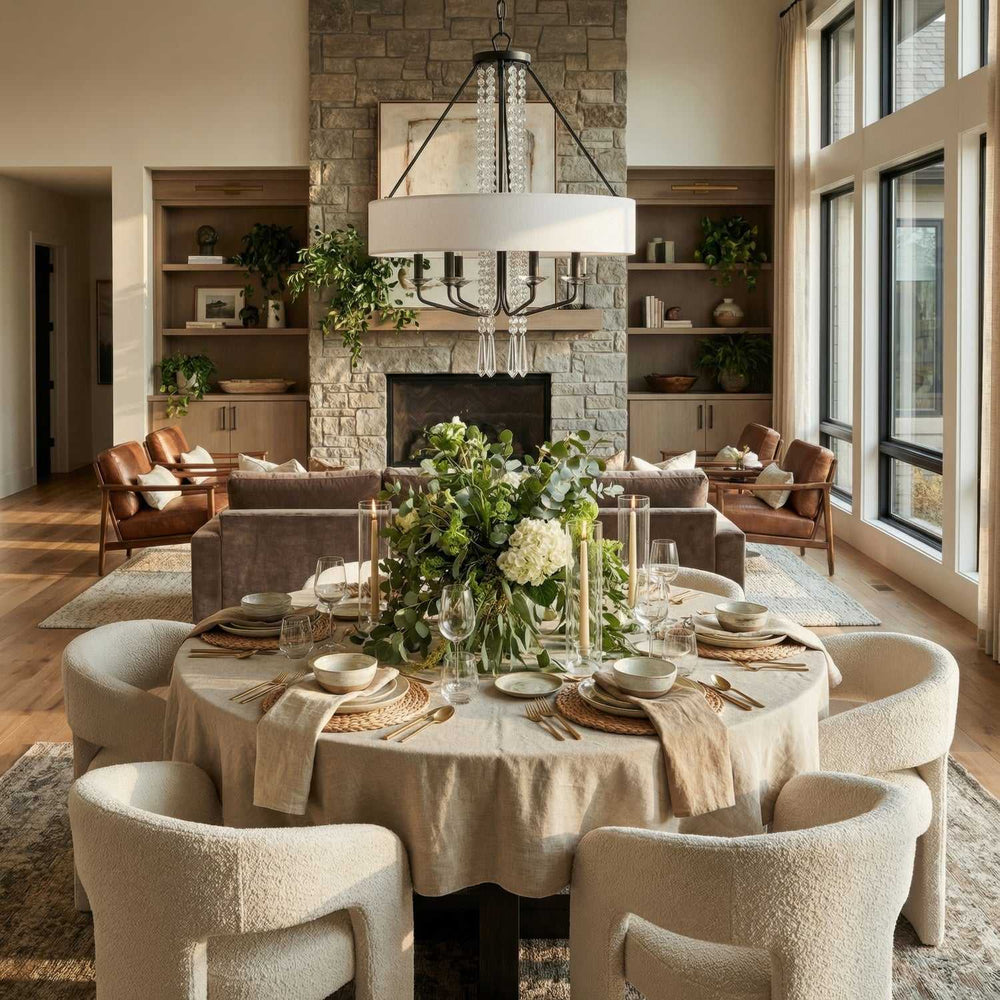 Barcelona Six Light Pendant in Onyx Varaluz