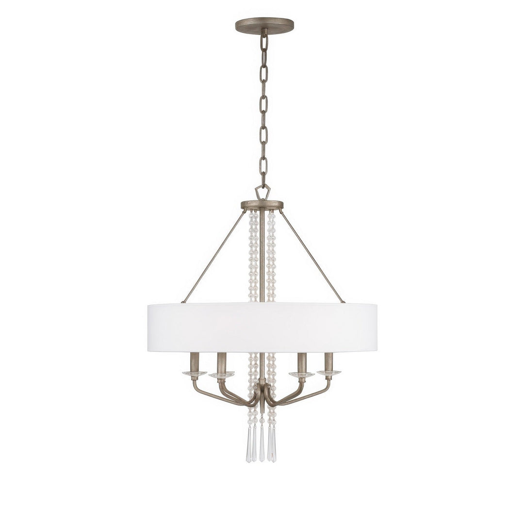 Barcelona Six Light Pendant in Transcend Silver Varaluz