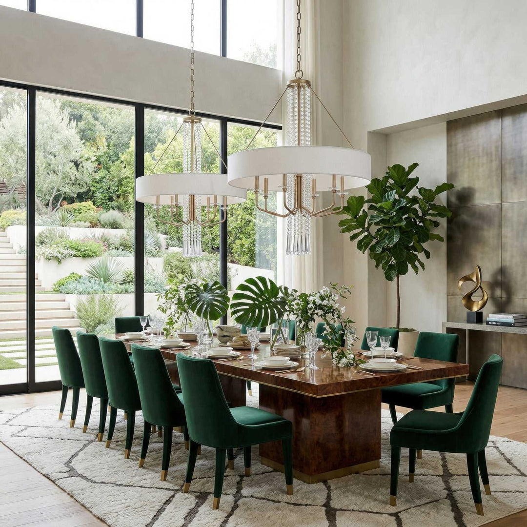 Barcelona Six Light Pendant in Transcend Silver Varaluz