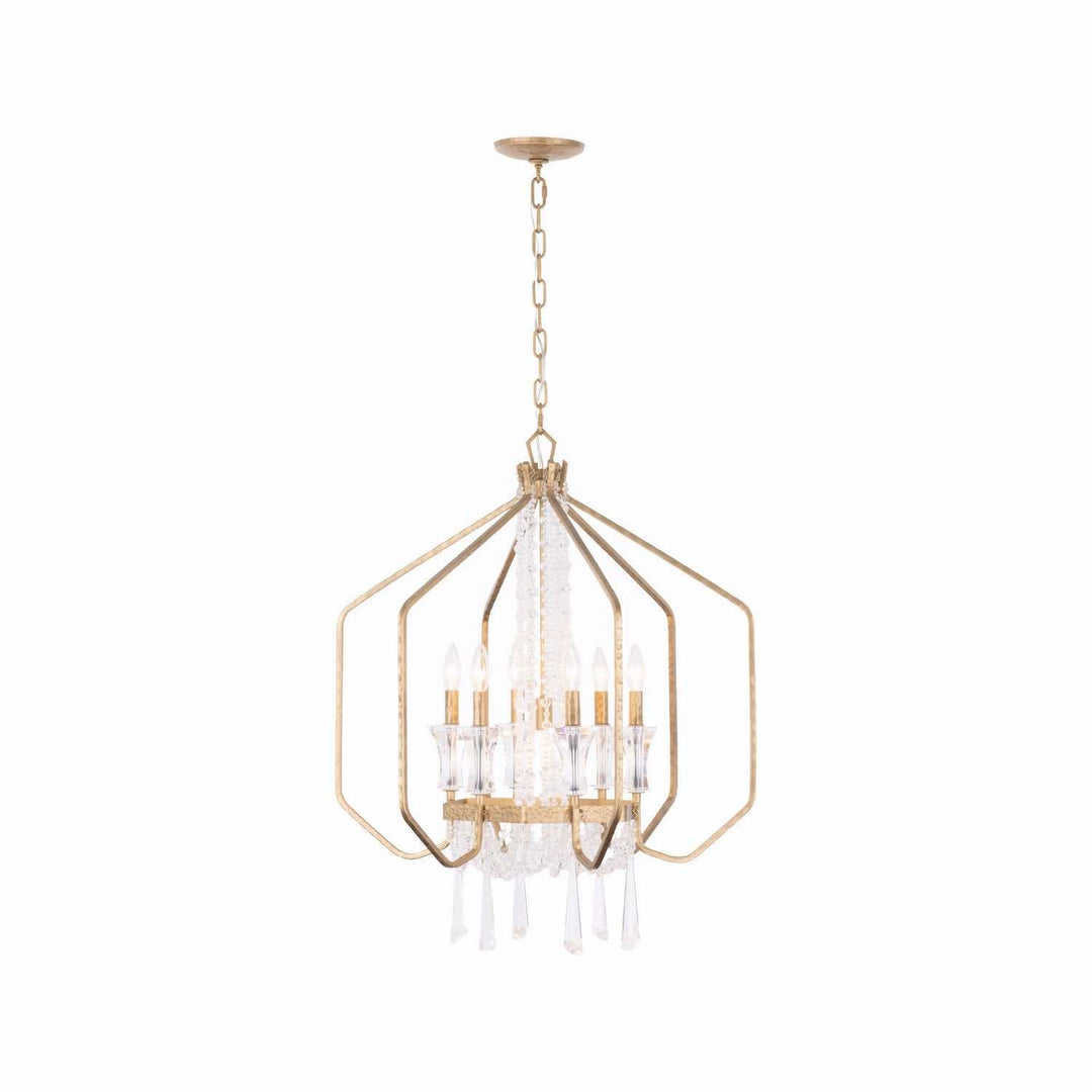 Barcelona Seven Light Pendant in Brass Kisser Varaluz