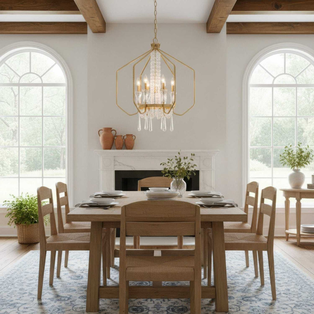 Barcelona Seven Light Pendant in Brass Kisser Varaluz