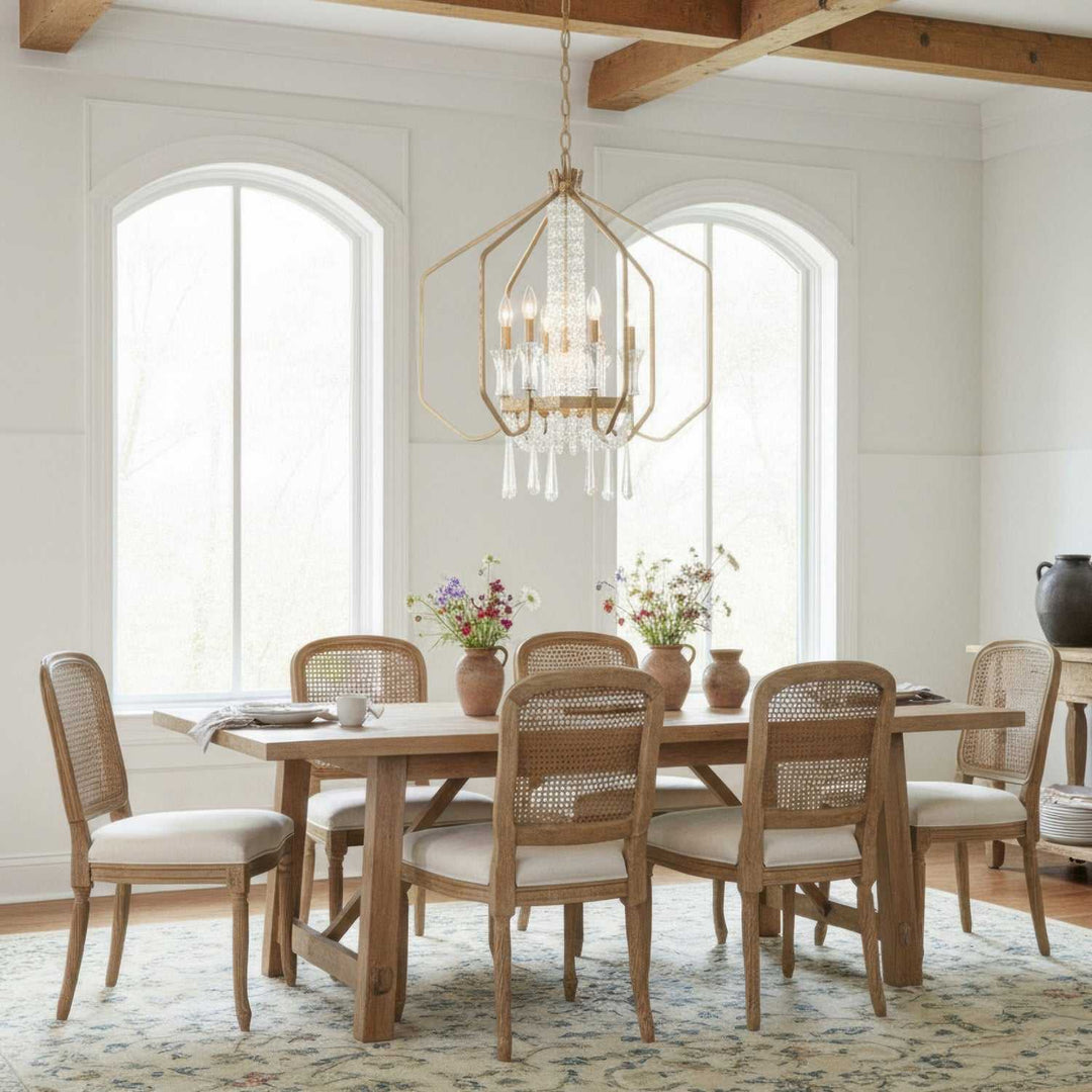 Barcelona Seven Light Pendant in Brass Kisser Varaluz