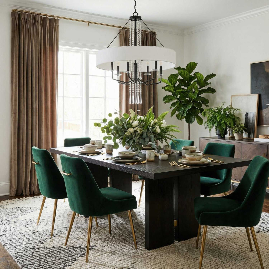 Barcelona Nine Light Pendant in Onyx Varaluz