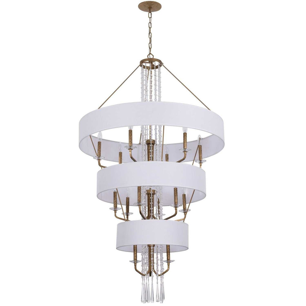 Barcelona 15 Light Pendant in Brass Kisser Varaluz
