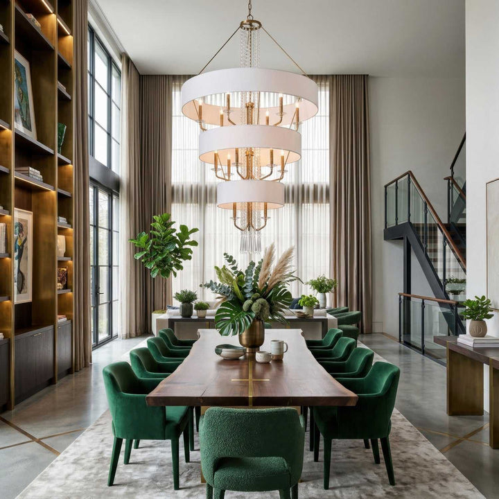 Barcelona 15 Light Pendant in Brass Kisser Varaluz