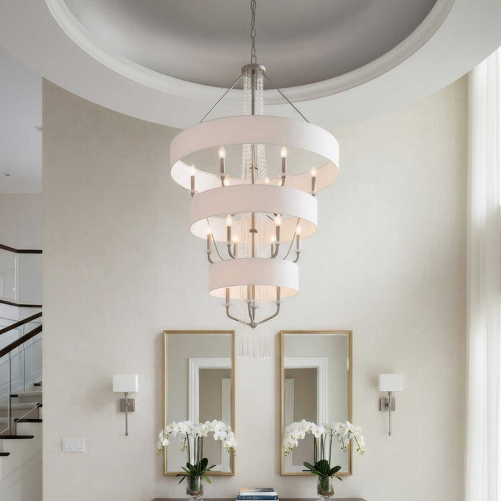 Barcelona 15 Light Pendant in Transcend Silver Varaluz