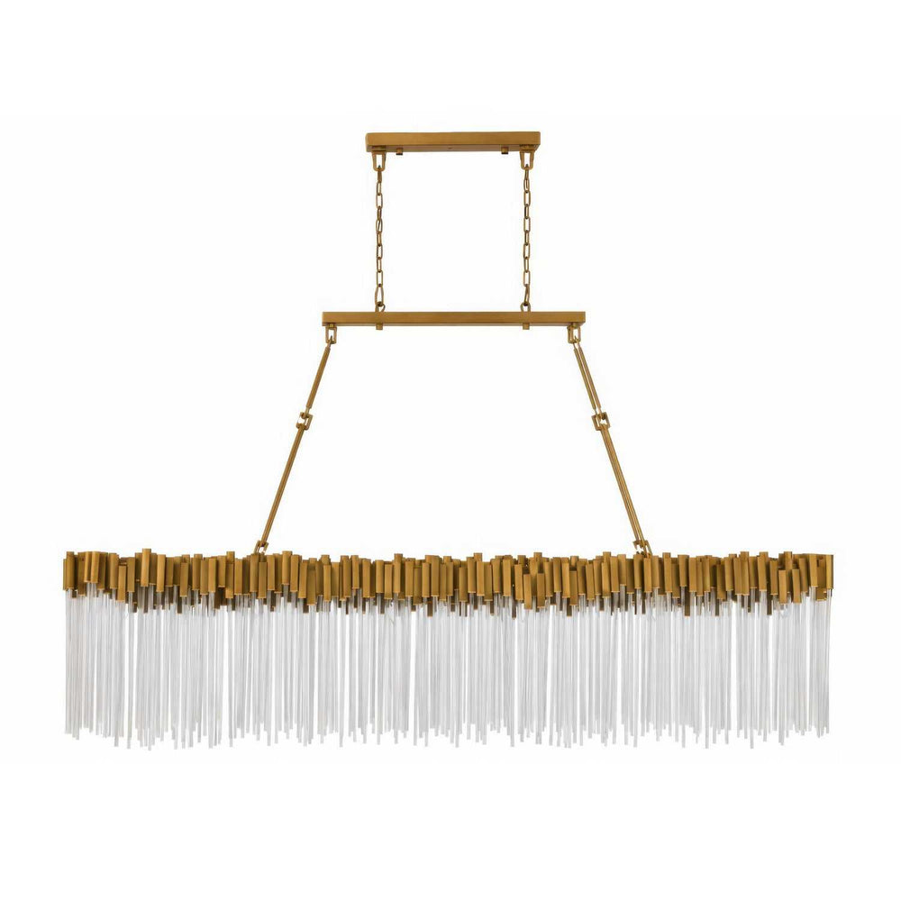 Matrix 12 Light Linear Chandelier in Havana Gold Varaluz