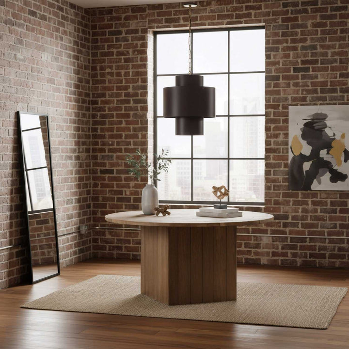 Cannery Four Light Pendant in Dark Bronze / French Gold Varaluz