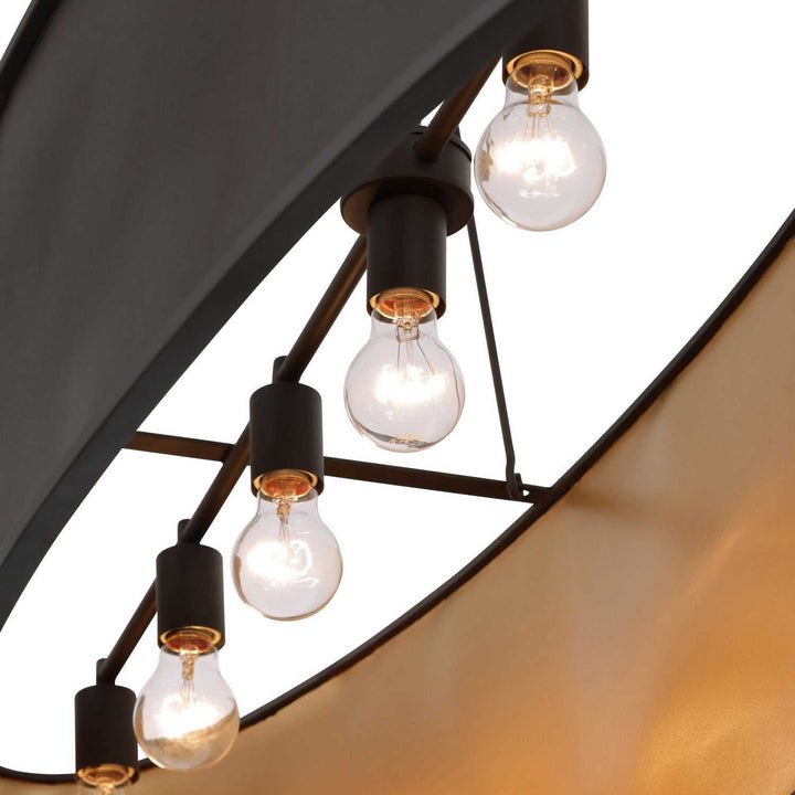 Cannery Five Light Linear Pendant in Dark Bronze / French Gold Varaluz